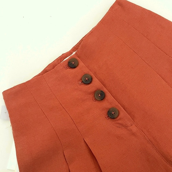 Aritzia Wander Wide Leg Linen Blend Cropped Pants - Picture 8 of 10